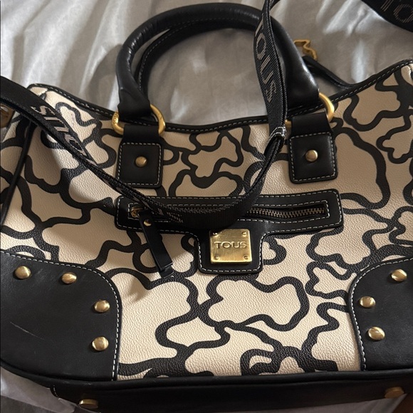Tous Black and Cream Shoulder Bag - Picture 1 of 4